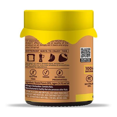La Americana Gourmet Peanut Butter with Jaggery - Creamy 350 gm - Nutritional Bars