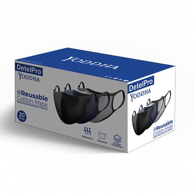 DetelPro Yoddha Reusable Cotton Mask - Multi Colour 20's - Face Mask