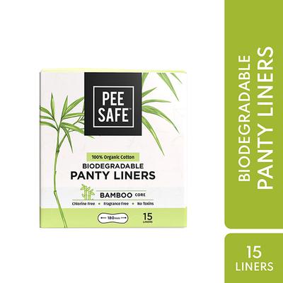 Pee Safe 100% Organic Cotton Biodegradable Panty Liners 15's - Panty Liners