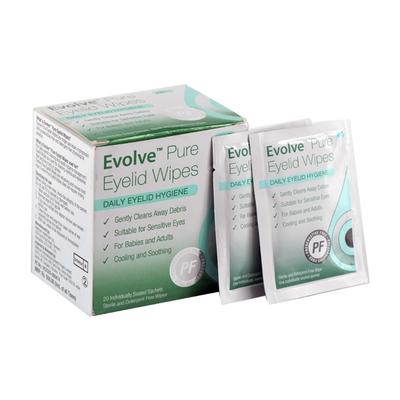 Evolve Pure Eyelid Wipes 20's - Lens Solution & Accessories