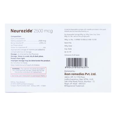 NEUROZIDE 2500mcg Injection 2ml - Supplements-Vam