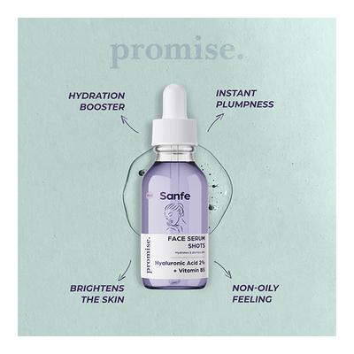 Sanfe Promise Face Serum Shots - Hyaluronic Acid + Vitamin B5 30 ml - Face Serum