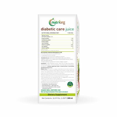 Nutriorg Diabetic Care Juice 500 ml - Diabetes Care (Ayush)