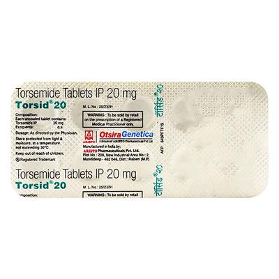 Torsid 20mg Tablet 10'S - Hypertension-Diu