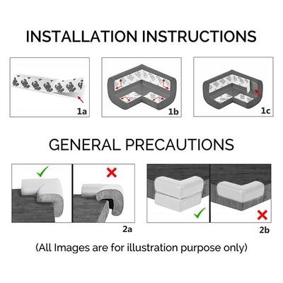 Baby Safety Inc High Quality Cartoon Face Corner Caps (Pack of 4) - Baby Safety