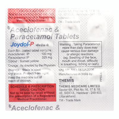 JOYDOL P Tablet 10's - Pain relief-Nsa