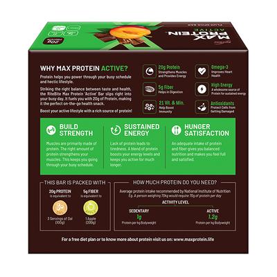 RiteBite Max Protein Active Plum Spice Bar (Pack of 6 x 70 gm) - Nutritional Bars