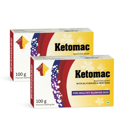 Ketomac Premium Bathing Bar (Pack of 2 X 100 gm) 1's - Soaps