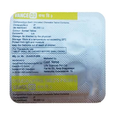 VANCE D3 Tablet 4's - Supplements-Vit
