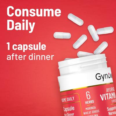 Gynoveda Ayurvedic Vitamin B12 Capsule (Pack of 3 x 30's) - Multi-Vitamins
