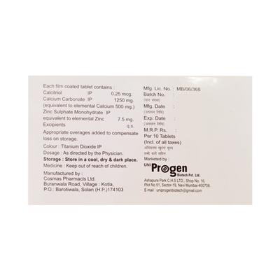 Zingcal Tablet 10'S - Bone Metabolism-Age
