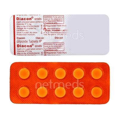 Diacon 5mg Tablet 10'S - Diabetes-Ant