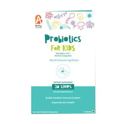 BonAyu Probiotics For Kids Mouth Dissolving Strip - With Real Chocolate 30's - Digestive Health