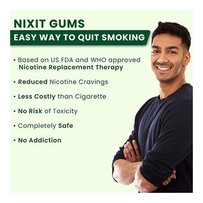 Nixit Nicotine 2 mg Sugar Free Gum - Frost Mint Flavour 6's - Nicotine Gums/Lozenges