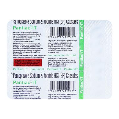 PANTIAC IT Capsule 10's - Ulcer/Reflux/Flatulence-GIT