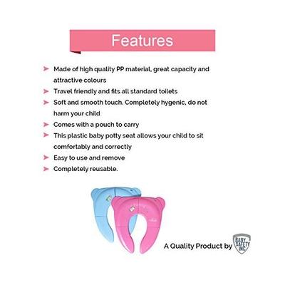 Baby Safety Inc Safe-O-Kid Foldable/Portable Baby Toilet/ Potty Seat Cover - Creams, Lotions & Oils
