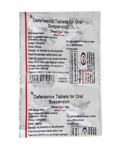 Desifer 100mg Tablet 6'S - Poisoning/Overdose-Ant