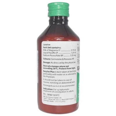 EASYLAX PLUS Sugar Free Peppermint Flavour Oral Emulsion 170ml - Constipation-Lax