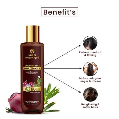 Khadi Organique Hair Cleanser - Onion Tea Tree 200 ml - Personal Care (Ayush)