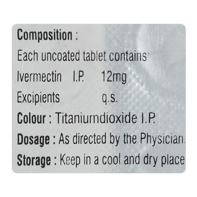 IVERWAR 12 Tablet 10's - Parasitic Worms-Ant