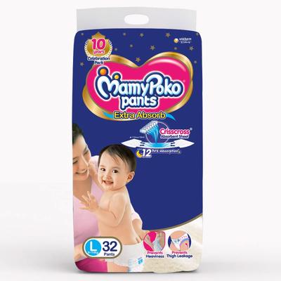 MamyPoko Pants Extra Absorb (L) 32's - Diapers & Wipes