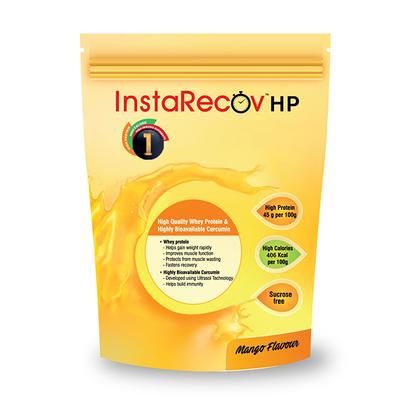 InstaRecov HP Whey protein Powder - Mango Flavour 400 gm - Health Drink