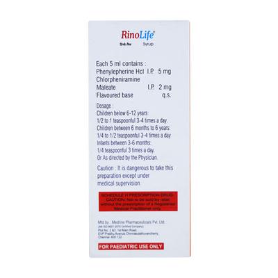 RINOLIFE Syrup 60ml - Cough And Cold-Cou