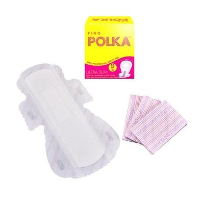 Pinq Polka Sanitary Premium Ultra Slim (XL) Sanitary Pad 10's - Sanitary Napkins