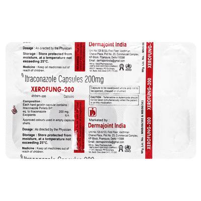 XEROFUNG 200 Capsule 10's - Fungal Infections-Anf