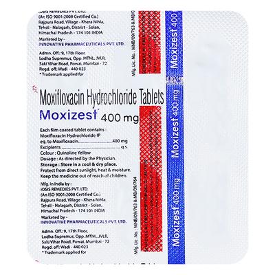 MOXIZEST 400mg Tablet 5's - Bacterial Infections-Qui