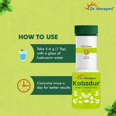 Dr. Morepen Kabzdur Herbal Granules 120 gm - Herbal Dietary Supplement