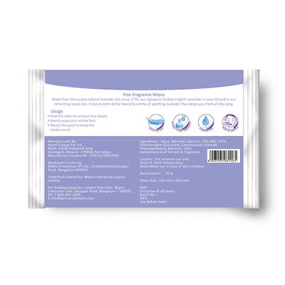 Yardley London Fine Fragrance Wipes - English Lavender 25's - Facial Wipes & Tissues