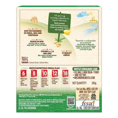 Nestle Cerelac Stage 4 (12 Months+) Powder 300 gm - Multigrain Dal Veg (Refill Pack) - Baby And Infant Supplements