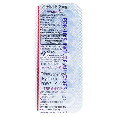 Tremnil 2mg Tablet 10'S - Parkinsonism-Apd