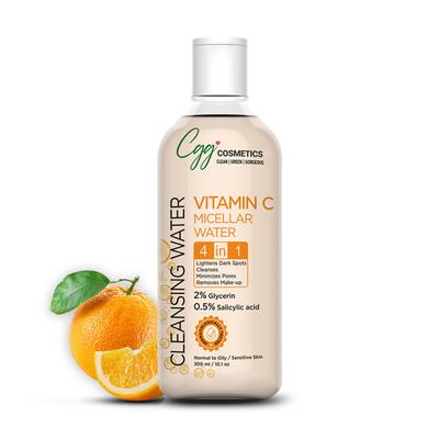 CGG Cosmetics Vitamin C Micellar Cleansing Water- For All Skin Types 300 ml - Face Wash & Cleansers