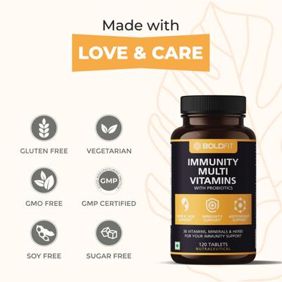 Boldfit Immunity Multivitamins Tablet 60's - Vitamin C