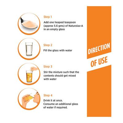 Naturolax-A Orange Flavour Isabgol Powder 100 gm - Indigestion/Constipation