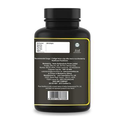 Pure Nutrition Omega 3 Fish Oil Softgel Capsule 60's - Omega Fish Oil Fatty Acids