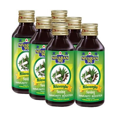Nivaran 90 Nilavembu Syrup (Pack of 6 X 60ml) 1's - Speciality Medicines