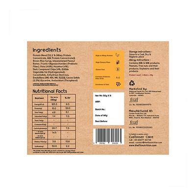 F'iT Complete Nutrition Bar - Chocolate (Pack of 6 x 50 gm) - Nutritional Bars