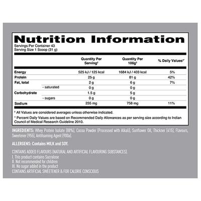 Isopure Low Carb Protein Powder - Dutch Chocolate Flavour 3 lb - Workout Essentials