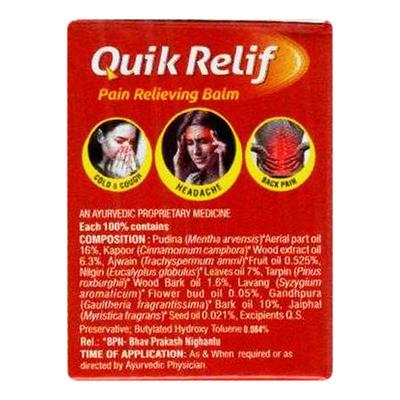 Leeford Quik Relif Pain Relieving Balm 10 ml - Balm/Ointments