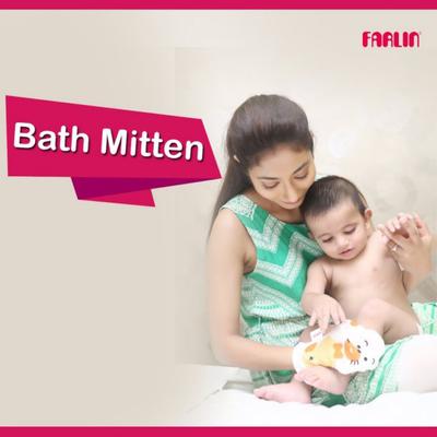 Farlin Baby Wash Mitten - Cow 1's - Bathing Essentials