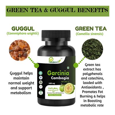 Puraberry Garcinia Cambogia 800 mg Veg Capsule 60's - Herbal Dietary Supplement