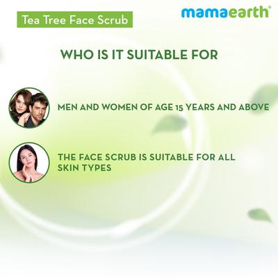 Mamaearth Face Scrub - Tea Tree 100 gm - Face Scrubs
