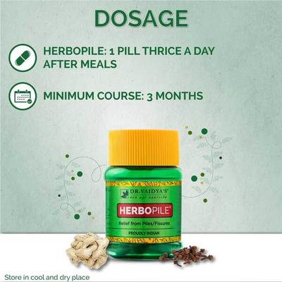 Dr.Vaidya's Herbopile Pills (Pack of 2 x 30's) - Speciality Medicines