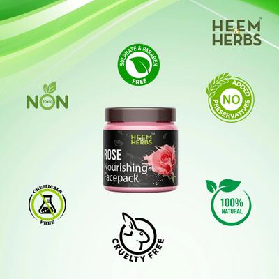 Heem & Herbs Nourishing Face Pack - Rose 100 gm - Face Packs