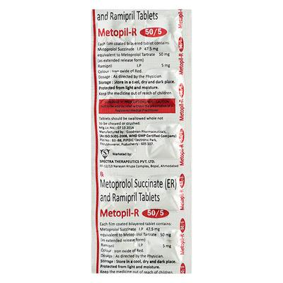 METOPIL R 50/5 Tablet 10's - Hypertension-Bet