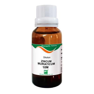 Bio-India Dilution Zincum Muriaticum 10M Liquid 30 ml - Dilutions