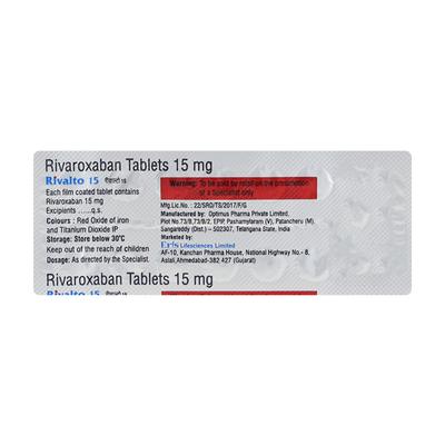 RIVALTO 15 Tablet 14's - Blood Clot-Ant